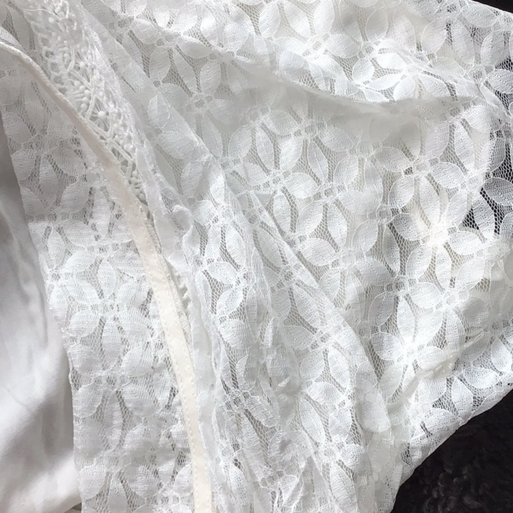 NEW! Viscose Duster White Lace Kimono - Picture 7 of 10